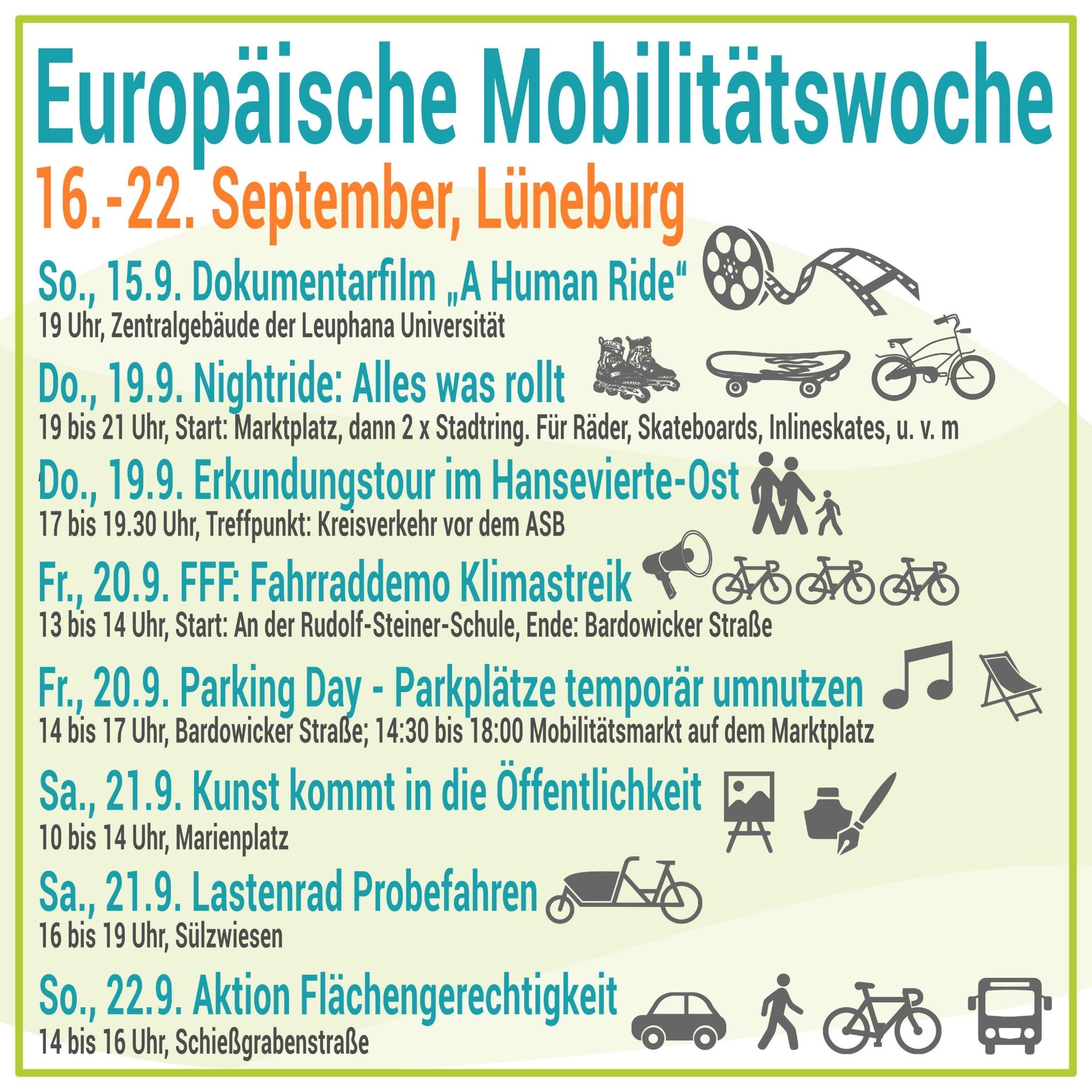 Read more about the article Europäische Mobilitätswoche: 16. bis 22. September 2024 – Lüneburg macht mit!