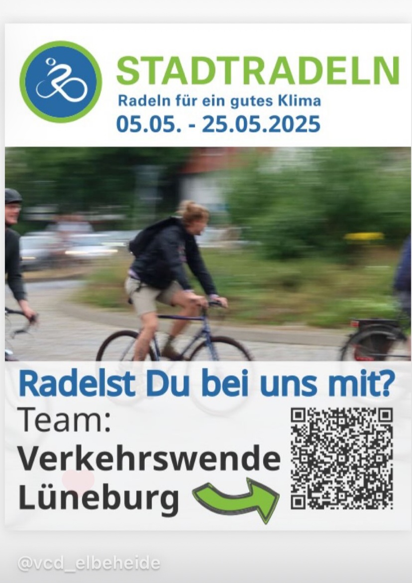 Mehr über den Artikel erfahren Lüneburg stadtradelt! – Mach mit beim Team Verkehrswende