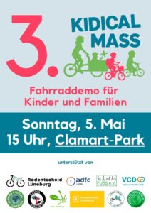 Read more about the article SAVE THE DATE: 5. Mai, 15 Uhr Kidical Mass – familienfreundliche Fahrraddemo
